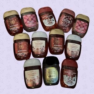 Set of 12 Hand Sanitizers Bath & Body Works -Asst -Many Christmas Fragrance -NWT